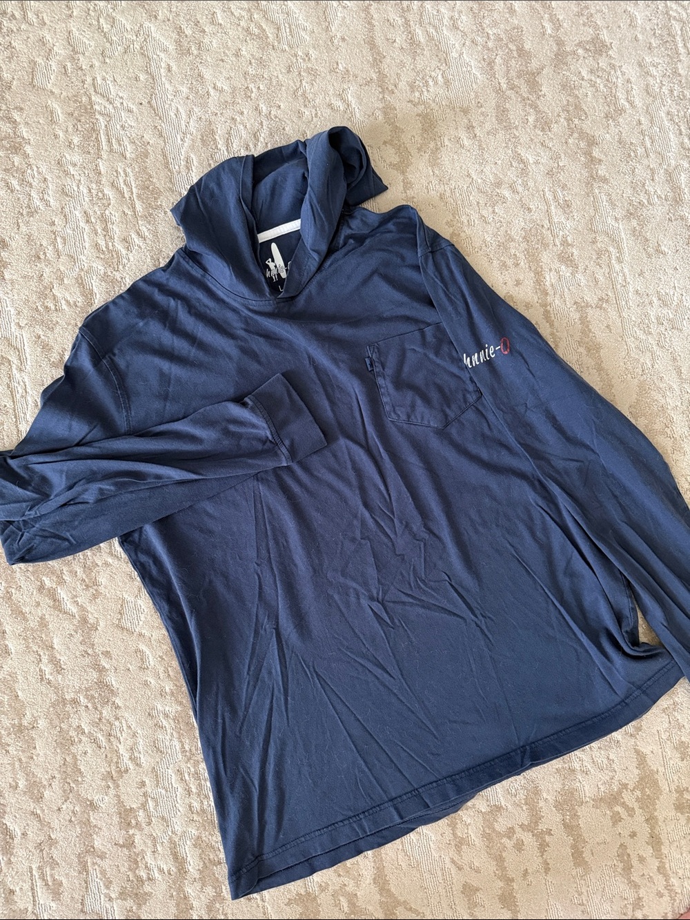 Johnnie-O 100% cotton long sleeve hoodie tee